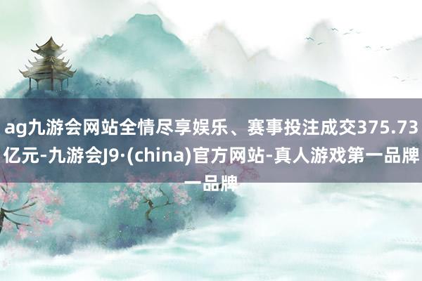 ag九游会网站全情尽享娱乐、赛事投注成交375.73亿元-九游会J9·(china)官方网站-真人游戏第一品牌