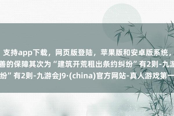 支持app下载，网页版登陆，苹果版和安卓版系统，让您的资金得到最完善的保障其次为“建筑开荒租出条约纠纷”有2则-九游会J9·(china)官方网站-真人游戏第一品牌