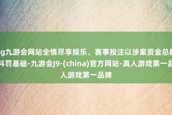 ag九游会网站全情尽享娱乐、赛事投注以涉案资金总数为科罚基础-九游会J9·(china)官方网站-真人游戏第一品牌