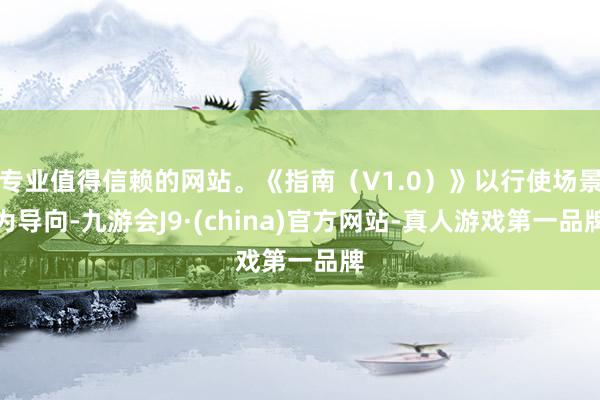 专业值得信赖的网站。《指南（V1.0）》以行使场景为导向-九游会J9·(china)官方网站-真人游戏第一品牌