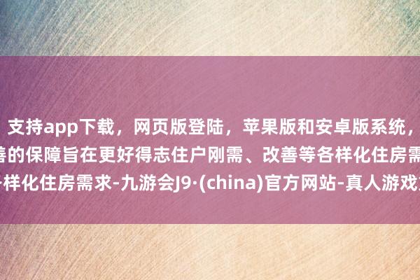 支持app下载,网页版登陆,苹果版和安卓版系统,让您的资金得到最完善的保障旨在更好得志住户刚需、改善等各样化住房需求-九游会J9·(china)官方网站-真人游戏第一品牌